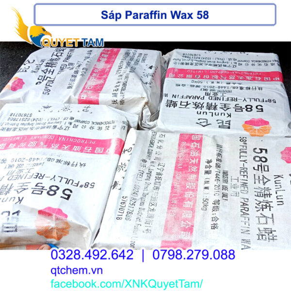 Sáp Paraffin Wax 58, Kunlun 50kg/bao