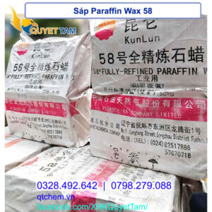 Sáp Paraffin Wax 58, Kunlun 50kg/bao